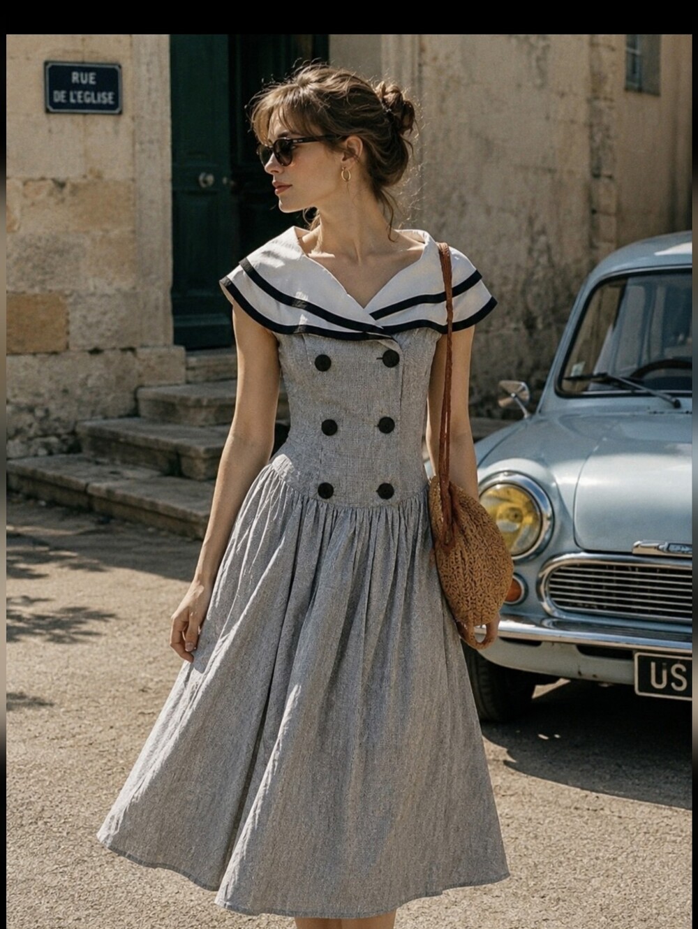 Nancy Johnson Vintage Prairie, Bohemian Black White Gingham Dress Sz 6 NWT #CB7